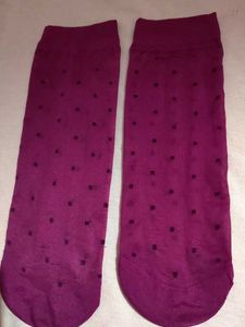 Red &amp; Purple Polka Dot Socks (Set of 2)