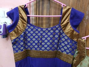Elegant NetFabric New&amp;Used 2-AnarkaliKurtiSetsComb