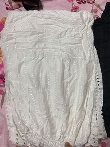 2 Pcs Of Plazzo Black Nd White