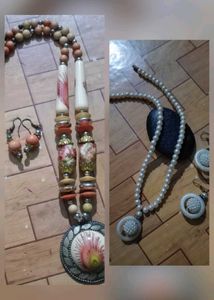 2 Unique Necklace & Earring Set