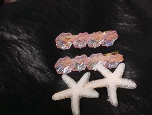 Starfish and Aurora Petal Clips