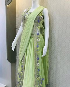 🆕️🆕️Faux Georgette Lehenga Saree With Blouse And