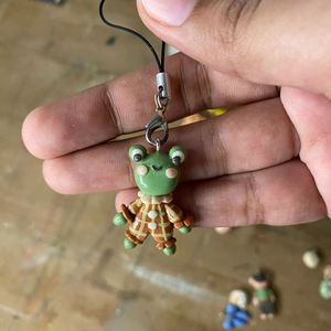 Set of 3- frog and bunny Clay Charms