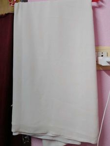 Full White Chiffon Saree
