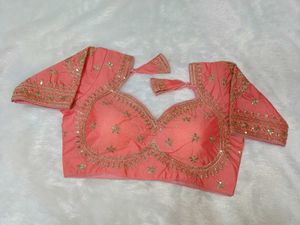 Sabyasachi Coral Blouse