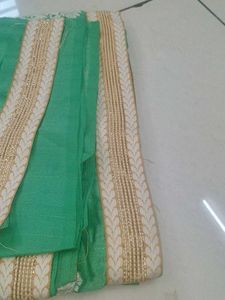 Mint Green Embroidered Saree