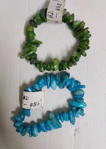 Combo blue + green bracelet beachy vibe