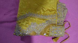 Elegant Yellow Embroidered kurti pyjama set