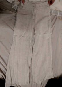 Zara Top &amp; Wide Linen Leg Pants Set