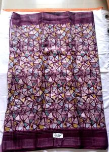 New Premium Quality Linen Saree With Blouse Piece