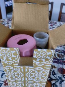 Miniso Pink Glass Bottle