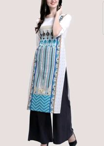 White Patterned Tunic