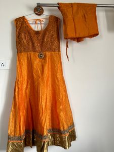 Orange Anarkali Suit