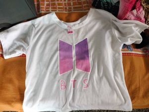 BTS Logo Painted Crop Top
