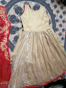 Gold & Beige Party Dress