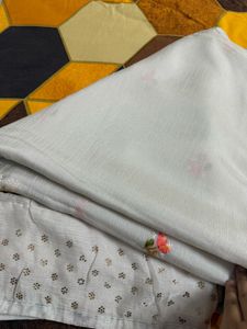 Party Wedding Wear Saree Silver Which Shines