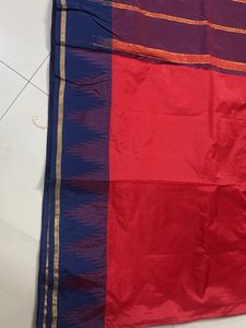 Elegant Red &amp; Blue Saree From Nallis
