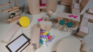 Handmade Wooden Dollhouse Furniture