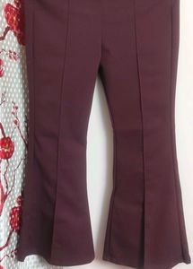 Purple Coloured Flared Pants