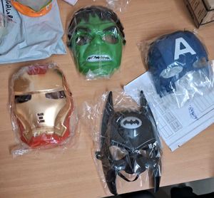 Superhero Masks Set spiderman batman hulk avengers