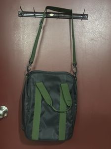 Black &amp; Green Messenger Bag