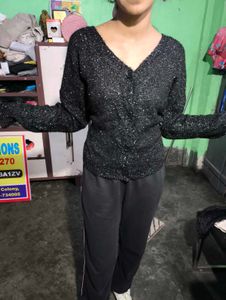Sparkly Black Cardigan Combo