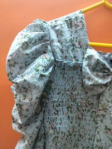 Floral Bow Full Sleeve Top