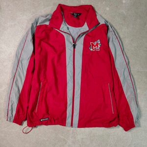 Vintage Red &amp; Gray Windbreaker Jacket