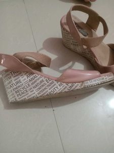 New Peach Colour Flat Heels