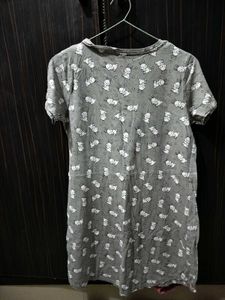 Knee Length Sleep Wear Dress