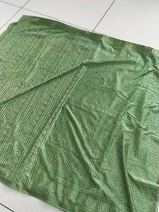 Green Printed bandhani Saree