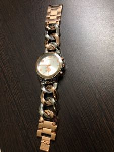 U.S. Polo Assn. Watch With Rose Gold Metal Chain