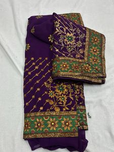 Elegant Purple Saree