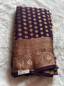 Elegant Purple Banarasi Saree