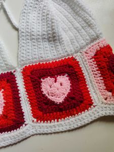 Crochet Heart Bralette