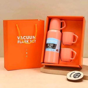 Beautiful Steel Bottle With Two Cups