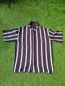 Black & White Stripped Half Sleeve Shirt