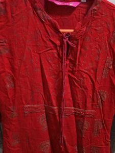 Red Printed Kurti