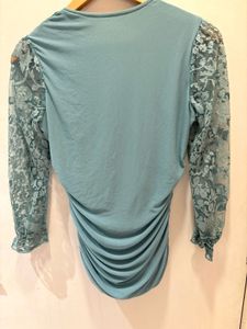 Beautiful Lace Detail Ruched Top