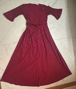 Elegant Maroon Dress