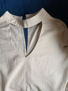 Elegant Beige Long Sleeve Top