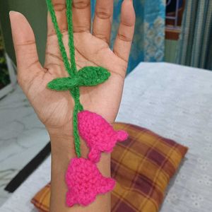 Handmade Crochet Flower Keychain