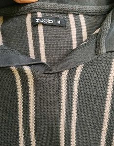 Striped Long Sleeve Polo Shirt