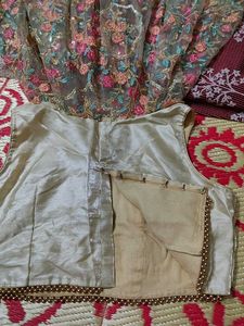 Floral Embroidered Cape Top