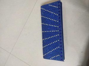 Blue Glitter Clutch