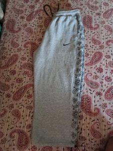 Grey Nike Joggers with Paisley Side Print