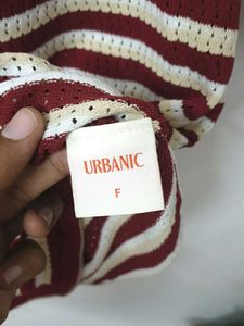 🍿Striped Knit Polo Top