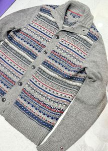 Tommy Hilfiger Grey Fair Isle Cardigan