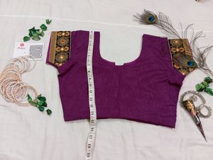 Purple Net Saree