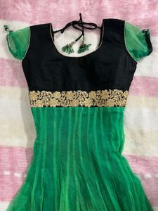 Elegant Green Anarkali Suit